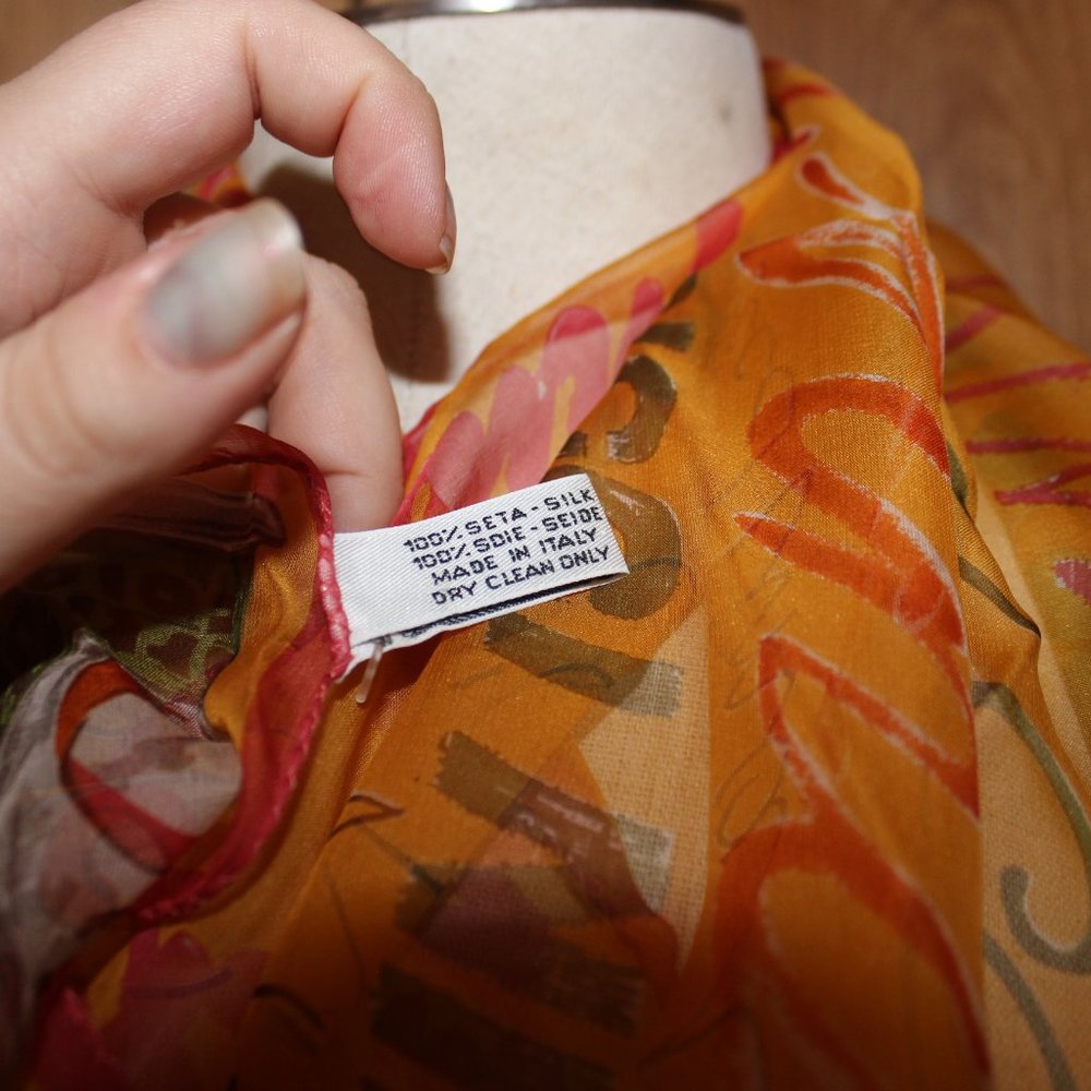 rare vintage nina ricci 100% silk scarf - Picture 3 of 4